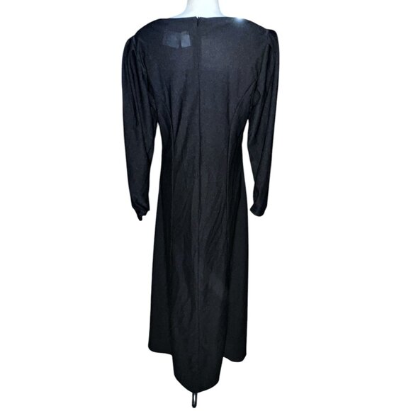 Southeastern Womens Black Long Sleeve Square Neck Dress Size 18 WomensMade In US - Picture 2 of 16